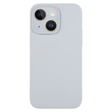 iPhone 13 Grey Blue Liquid Silicone Phone Case - Pure Color Fine Pore - 1