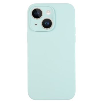 iPhone 13 Turquoise Liquid Silicone Phone Case - Pure Color Fine Pore - 1