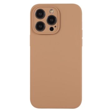iPhone 12 Pro Max Light Brown Liquid Silicone Phone Case - 1