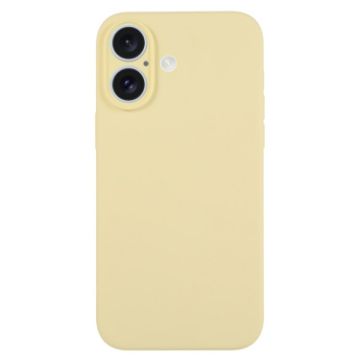 iPhone 16 Plus Creamy Yellow Liquid Silicone Phone Case - 1