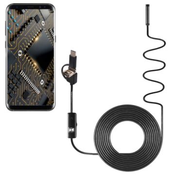 3 in 1 IP67 Waterproof Endoscope Camera USB-C/Micro USB/USB 3.5m 7mm Lens - 1