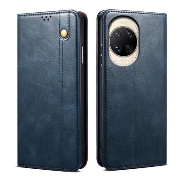 Huawei nova 14 Pro Blue Leather Phone Case - Oil Wax Crazy Horse Texture - 1