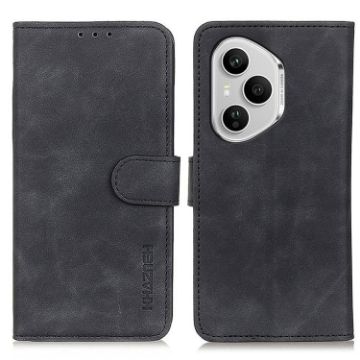 For Honor 400 Pro Global Flip Leather Phone Case Black 160.8mm Retro - 1