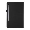 Samsung Galaxy Tab S10 FE/S9 FE Black Fabric Flip Leather Case - 3