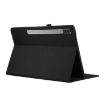 Samsung Galaxy Tab S10 FE/S9 FE Black Fabric Flip Leather Case - 6