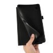 Samsung Galaxy Tab A9 Black Fabric Texture Flip Leather Case - 7