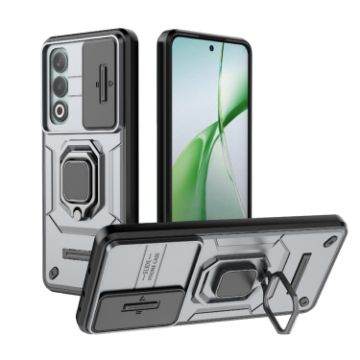 OnePlus Nord CE4 5G Grey Shockproof Phone Case with Holder - 1