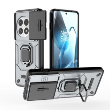OnePlus 13 5G Grey Shockproof Case with Holder - Camshield TPU + PC - 1
