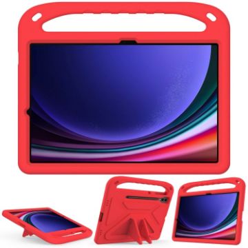 Samsung Galaxy Tab S9+ Red EVA Shockproof Case with Handle Holder - 1