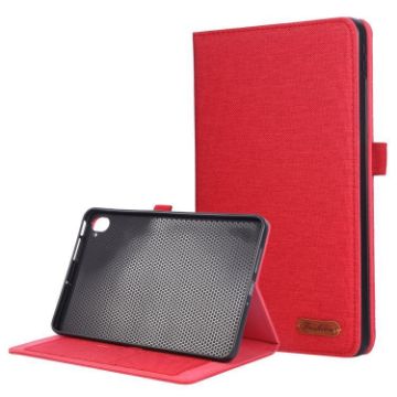 Xiaomi Redmi K Pad Red Fabric Texture Flip Leather Tablet Case - 1