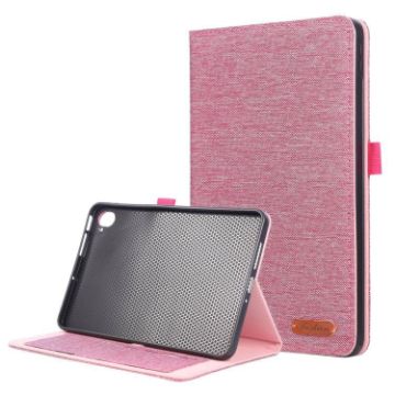 Xiaomi Redmi K Pad Rose Red Fabric Texture Flip Leather Tablet Case - 1