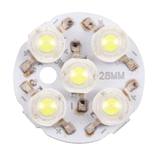 5W 5 LEDs Module Lamp 28mm Ceiling Light DC15V White - 1