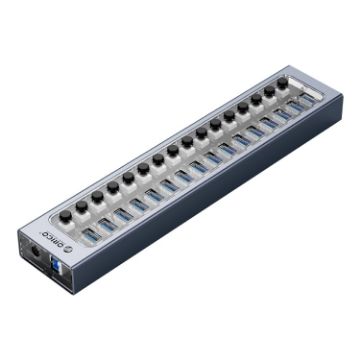 ORICO 16-Port USB 3.0 HUB with Switches & LED Indicator (US Plug) - 1