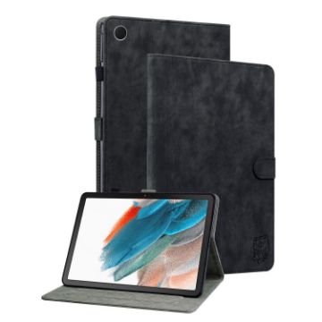 Samsung Galaxy Tab 9 Tiger Pattern Flip Leather Case - Black - 1