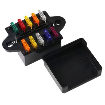 BX2101-1 Car Fuse Box, 10 Ways - Compact Automotive Electrical Solution - 1