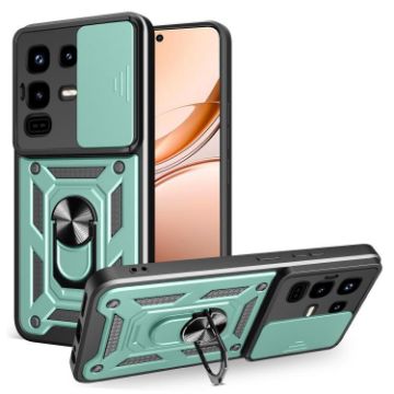 Infinix Note 50 Pro 4G Green Case with Sliding Camera Cover TPU+PC - 1