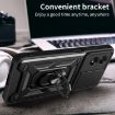 OPPO A38 4G Red Phone Case with Sliding Camera Cover TPU Hybrid PC - 6