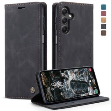 Samsung Galaxy A25 5G CaseMe 013 Flip Leather Phone Case Black - 1