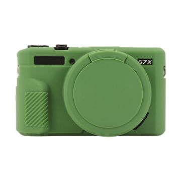 Canon PowerShot G7 X Mark II/G7X2 Green Silicone Case with Lens Cover - 1