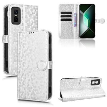 Infinix GT 30 Pro Silver Honeycomb Dot Texture Leather Phone Case - 1