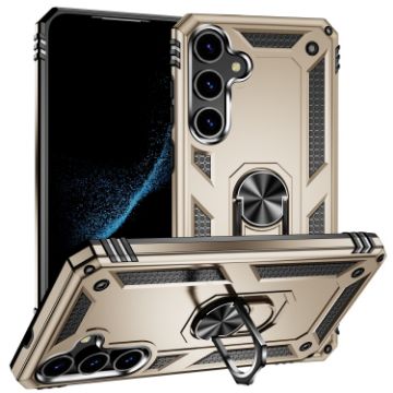 Samsung Galaxy S24 5G Shockproof Gold TPU + PC Phone Case - 1