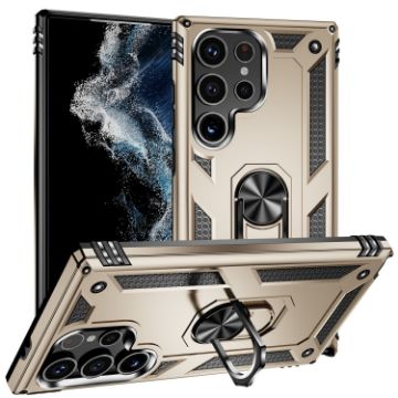 Samsung Galaxy S24 Ultra 5G Shockproof Gold TPU + PC Phone Case - 1