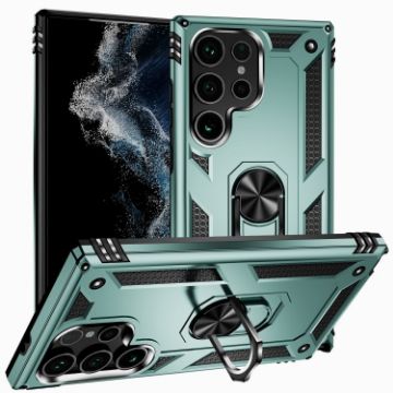 Samsung Galaxy S24 Ultra 5G Shockproof TPU + PC Case - Dark Green - 1