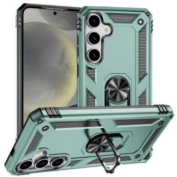 Samsung Galaxy S25+ 5G Shockproof TPU PC Case - Dark Green - 1