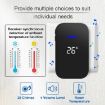 Wireless Doorbell with Temperature Display & Elderly Pager, UK Plug, Black - 2