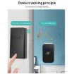Wireless Doorbell & Elderly Pager with Temp Display, EU Plug - Black - 6