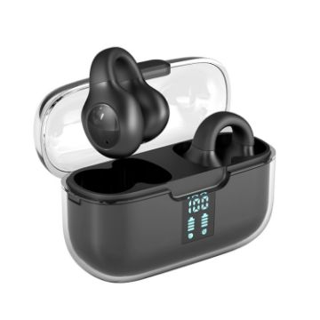 G91 Black Ear Clip Bone Conduction TWS Noise Reduction Bluetooth Earphone - 1