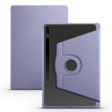 Samsung Galaxy Tab S10+/S9+ 360 Rotation Leather Case - Lavender Purple - 1