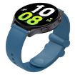 Universal 22mm Blue Silicone Watch Band with Reverse Buckle - 1