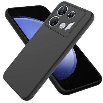 Infinix GT 10 Pro Black Liquid Silicone Dropproof Full Coverage Case - 1