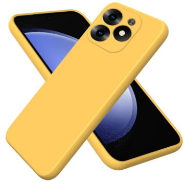 Infinix Hot 40i Yellow Liquid Silicone Dropproof Phone Case Full Coverage - 1