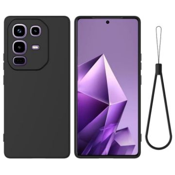 Infinix Note 50s Black Liquid Silicone Dropproof Full Coverage Case - 1