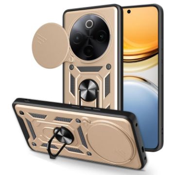 Vivo Y300 Pro Global Phone Case Gold - Sliding Camera Cover TPU+PC - 1