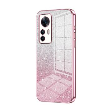 Xiaomi Redmi K50 Ultra/12T Pink Gradient Glitter Electroplated Case - 1