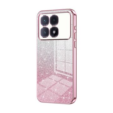 Redmi K70 Ultra Pink Gradient Glitter Electroplated Phone Case - 1