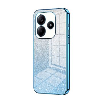 Redmi Note 14 5G Blue Glitter Gradient Electroplated Phone Case - 1