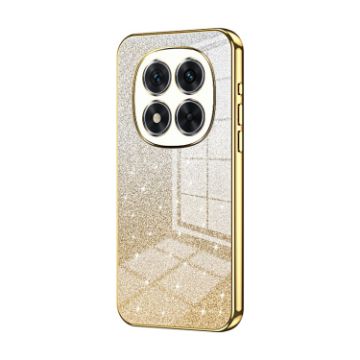 Redmi Note 14 Pro 5G Gold Gradient Glitter Electroplated Phone Case - 1