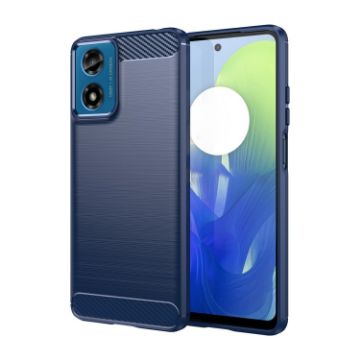 Moto G24 Blue Carbon Fiber Brushed TPU Phone Case - Motorola - 1