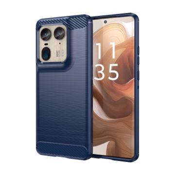 Motorola Edge 50 Ultra Blue Carbon Fiber Brushed TPU Phone Case - 1
