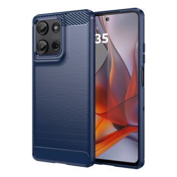 Moto G75 5G Blue Carbon Fiber TPU Case - Motorola Phone Cover - 1