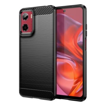 Motorola Moto G05 Carbon Fiber Brushed Texture TPU Case - Black - 1