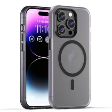 iPhone 16 Pro Max MagSafe Frosted TPU + PC Case - Black Full Coverage - 1