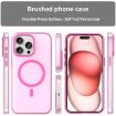 iPhone 15 Pro Max MagSafe Frosted Translucent Pink TPU PC Case - 2