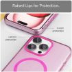 iPhone 15 Pro Max MagSafe Frosted Translucent Pink TPU PC Case - 5