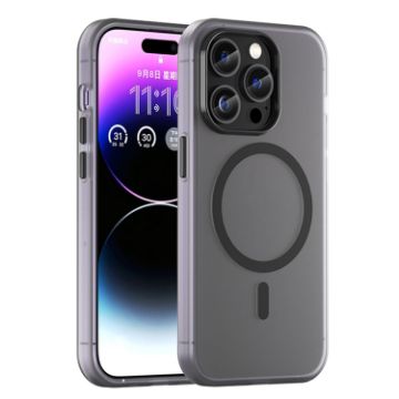 iPhone 14 Pro Max MagSafe Frosted TPU + PC Case Black Full Coverage - 1