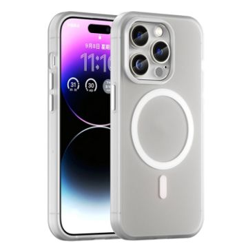 iPhone 14 Pro Max MagSafe Frosted TPU + PC Full Coverage Case White - 1